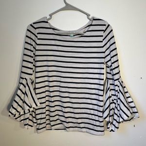 Black and white striped top